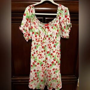 Strawberry Shortcake Print Dress Hot Topic 2X NEW